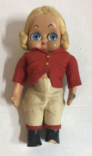 Rare Italian Googly Doll Years 1950 - Dedo Doll With Outfit 9 "