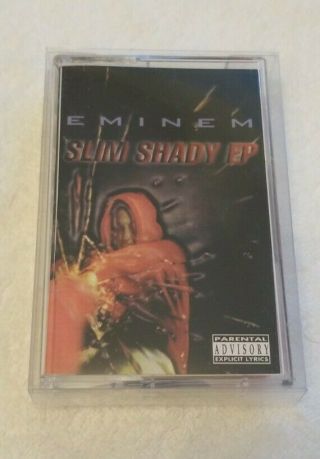 Eminem Slim Shady Ep Re - Issue Limited Red Colored Cassette Tape Rare