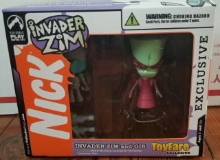 Toyfare Exclusive Palisades Invader Zim And Gir 2 Pack Nib