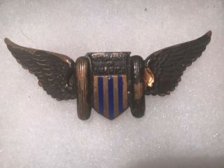 Motor Corps Of America Rare Hat Badge