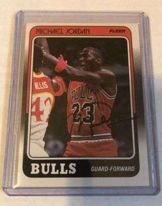 Rare 1988 - 89 Fleer Michael Jordan Auto Signed/autographed Chicago Bulls No