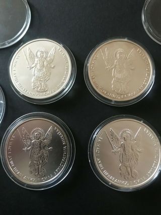 Rare Set 2011 - 2014 Archangel Michael Ukraine Investment Coins 999.  9 Silver Oz