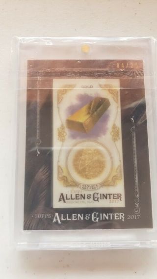 2017 Topps Allen & Ginter Gems And Ancient Fossils Gaf - G Gold Rare 4/25