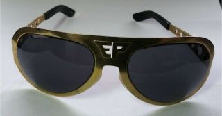 Vintage Authentic Elvis Presley Pro Sunglasses Ep Logo Epe Rare Unique Tcb Brass