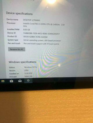 Microsoft Surface Pro 4 1724 I5 256 GB 8GB Sliver 100 Rarely 3