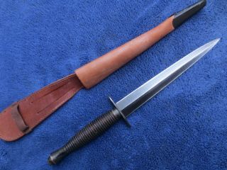 Very Rare G.  Ibberson British Fairbairn Sykes Knife Commando Dagger & Sheath