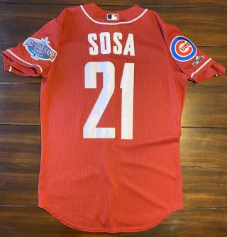 Rare Vintage Majestic 2001 MLB All Star Game Chicago Cubs Sammy Sosa Jersey 2