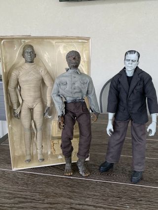 Sideshow Universal Karloff " The Mummy " 12 " Rare Plus Wolfman & Frankenstein.