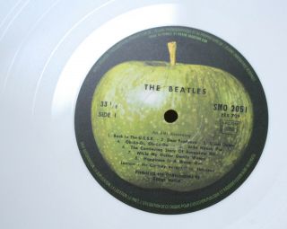 APPLE WHITE VINYL THE BEATLES WHITE ALBUM FRANCE 2 LP EX RARE 3