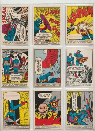 Wow 1966 Marvel Superheros Complete Set 66 Cards Donruss Very Rare Vintage Ex,  Nm