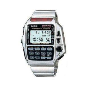 Casio Cmd - 40d Rare Wrist Remote Control & Calculator Steel Digital Watch Cmd - 40