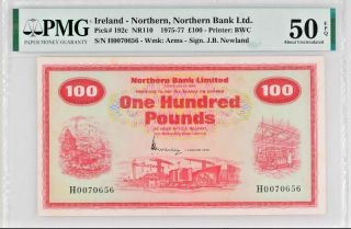 Rare Aunc 100 Pound 1975 Northren Bank Ireland - Northern £100 55epq P192c Nr110