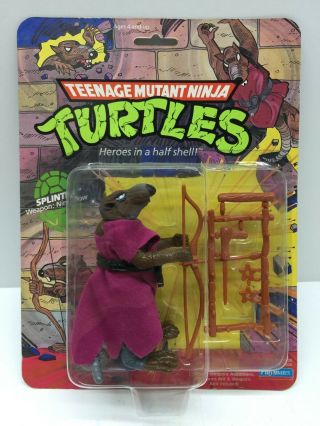 Teenage Mutant Ninja Turtles Tmnt Vintage 1988 Splinter 10 - Back Card & Moc
