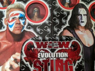 Wcw The Evolution Of Sting 6 Action Figure Set By Toybiz