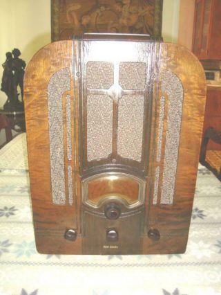 1935 Rare Antique Rca Victor T6 - 1 Tombstone Tube Radio - Superheterodyne -