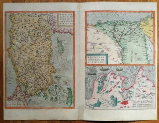Ortelius Rare German Edition Turkey Cyprus Egypt North Africa - 1573