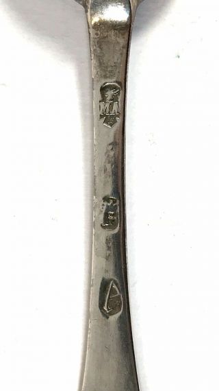 Rare Queen Anne Solid Silver Table Spoon London 1706 Britannia Dog Nose Rat Tail 3