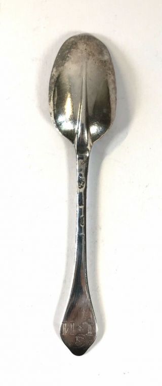 Rare Queen Anne Solid Silver Table Spoon London 1702 Britannia Dog Nose Rat Tail