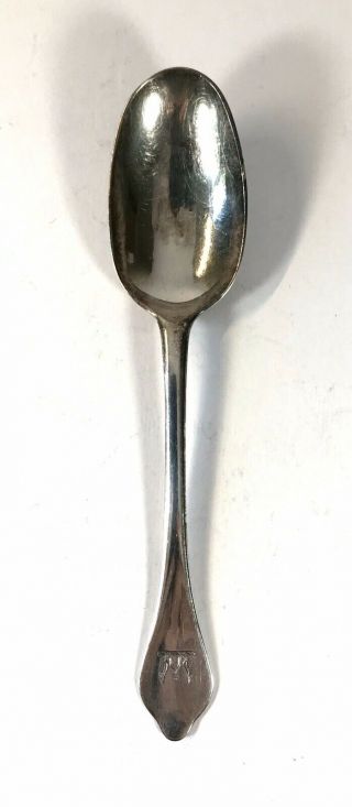 Rare Queen Anne Solid Silver Table Spoon London 1702 Britannia Dog Nose Rat Tail 2