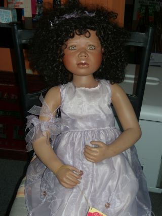 Rare Elite Dolls,  " Nicolle” By Christine Orange,  38 " Tall Porcelain Doll