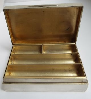 Lovely Rare Heavy English Antique 1909 Solid Sterling Silver Jewelry Artists Box