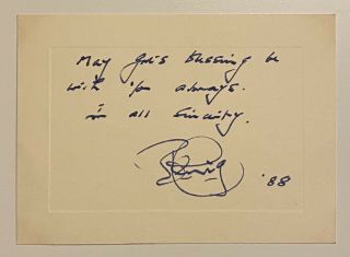 Peter Cushing Grand Moff Tarkin Star Wars Signed & Inscribed Card Rare