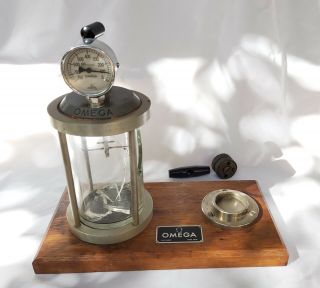 Omega Vintage Pressure Tester Machine Rare Collectors Piece Dealer Display Watch