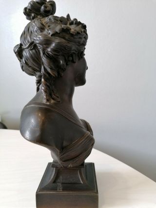 & rare bronze bust of a cute girl by french sculptor Clodion 2