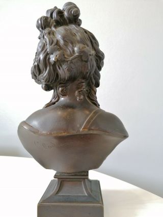 & rare bronze bust of a cute girl by french sculptor Clodion 3