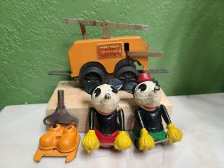 Lionel Prewar Windup 1100 Toy Train Mickey Mouse Handcar Old Look Rare Color