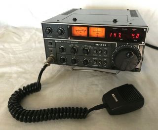 Rare Icom Ic - 211 2 Meter Base Station All Mode Ham Radio Transceiver W/mic