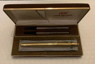 On Very Rare Cross 18k Gold Filled Classic Century Selectip Rollerball Pen