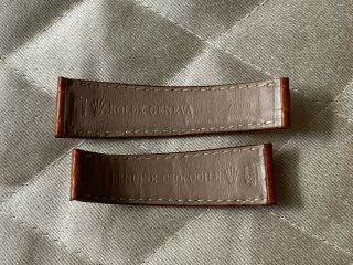 Very Rare 100 Authentic OEM Rolex Brown Alligator Leather Strap 20mm x 16mm 2