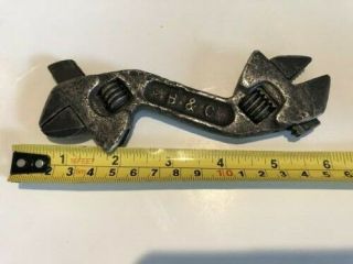 Rare Vintage Adjustable 6 Inch Bemis & Call Wrench