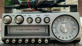 Rare Vintage Pioneer Tp - 900 Am - Fm 8 Track Player Tuner Car Stereo W/ Mount