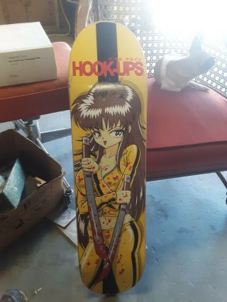 Vintage 90s/2000 - - Hookups Kill Bill Skateboard Deck - - Rare - -