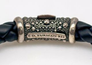 $750 RARE Sterling Silver David Yurman RUBBER WEAVE Bangle Bracelet 3