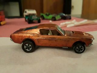 Hot Wheels Redline Custom Mustang Mattel Inc Vintage Car 1967 1968 Rare