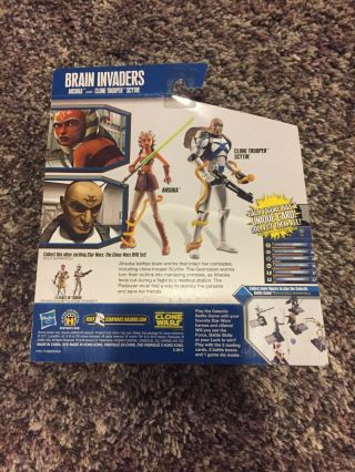 Star Wars Clone Wars Brain Invaders Ahsoka & Clone Trooper Scythe Rare With DVD 2