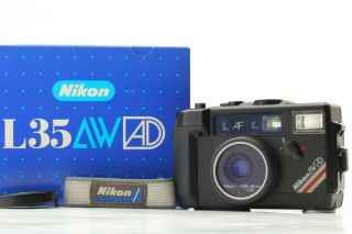 RARE Nikon L35 AW AD Black 35mm Underwater AF Film Camera Japan 2204 2