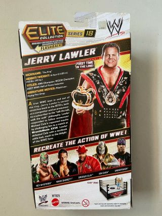 JERRY THE KING LAWLER Autographed WWE Elite Wrestling Figure (WWE WWF) Signed 3