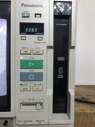 Panasonic AG - 500R VHS Tape Monitor Player Good Collectible TV Combo RARE 2