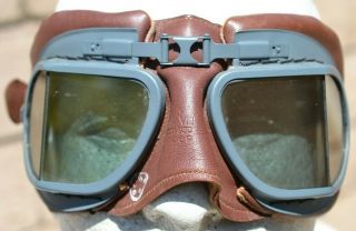 Minty Rare British & Canadian Raf Rcaf Mk Viii Flight Pilot Goggles