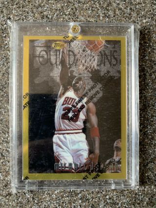 1996 - 97 Topps Finest Michael Jordan Gold 291 Rare (w/ Coating)