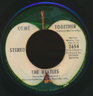 Beatles Very Rare 1969 " Something " U.  S.  Apple With Capitol Logo 45