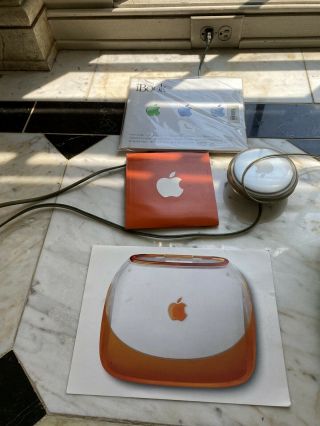 Vintage Apple Mac iBook G3 Key Lime Green 466MHz w/ Manuals - RARE 3