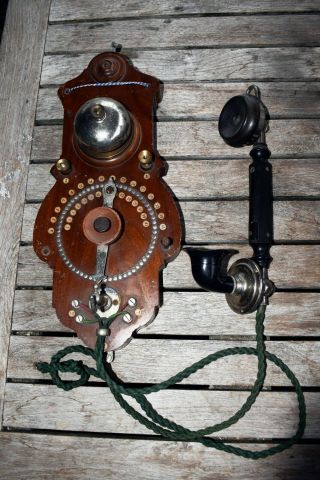 Pp Rare Lm Ericsson Wall Telephone 1890 - 1910 Bacelite Missing A Piece