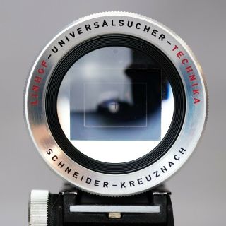 LINHOF TECHNIKA UNIVERSAL VIEWFINDER — 4x5/9x12 – Multi - focus Zoom — Black Rare 3