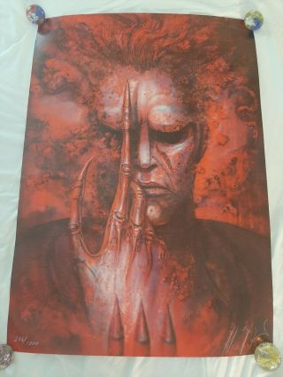 Future - Kill H.  R.  Giger Signed And Numbered " Red " Lithograph Rare Ex 206/1000