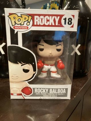 Funko Pop Rocky Balboa Rocky 18 Vaulted Retired Rare - Some Box Damage
